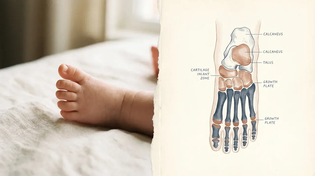À 12 mois, 80 % des pieds de votre bébé ne sont pas encore des os. Voici pourquoi ça change tout.