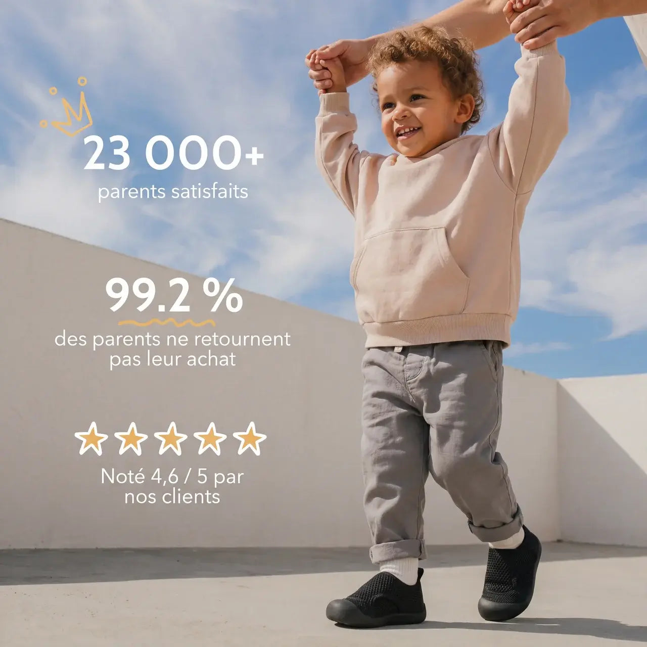 Les chaussures qui laissent le pied de ton bébé se développer naturellement