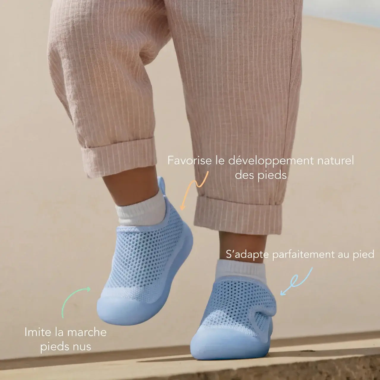 Les chaussures qui laissent le pied de ton bébé se développer naturellement